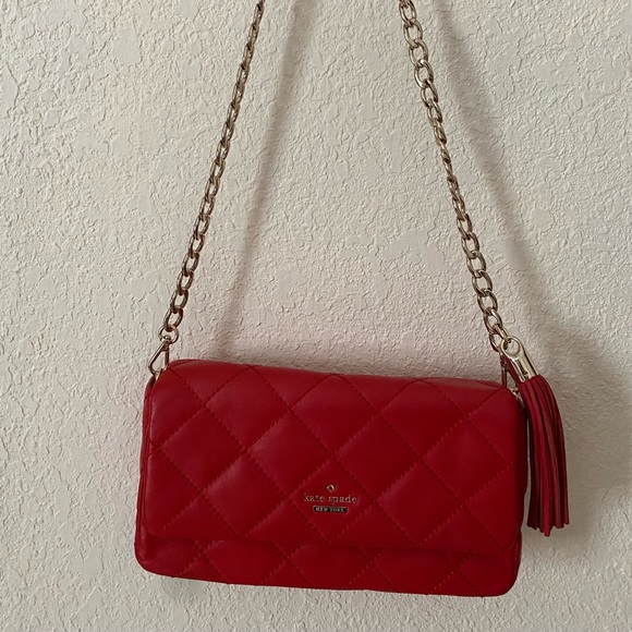 Kate Spade Red Shoulder Handbag - Picture 7 of 14